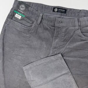 Weatherproof Mens Corduroy Pants 38x32 Graphite Gray Stretch 5-Pocket NEW
